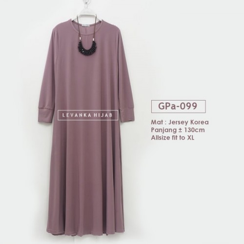 GPa-099 Gamis Polos Semi Klok